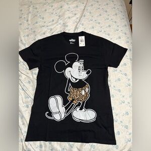Disney Mickey Mouse T-Shirt with Leopard Print (Unisex)